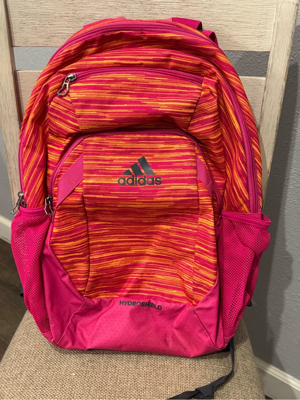 Adidas Pink and Orange Girls' HydroShield Backpack